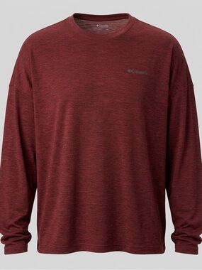 Columbia Men's Burgundy Long Sleeve Tee Large